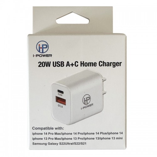 20W USB A & USB C HOME CHARGER